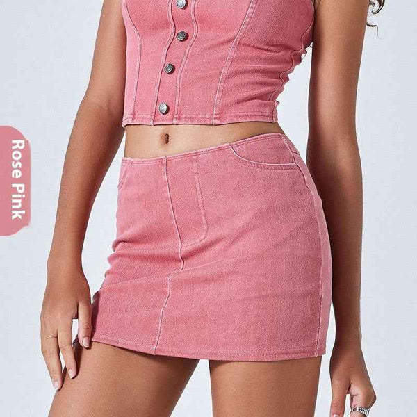 Falda de Yoga Alta de Jean en Nuevos Colores para Primavera y Verano