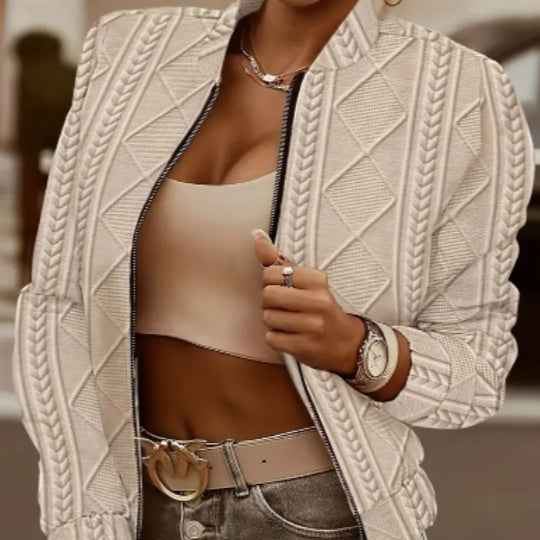 Chaqueta bomber casual mujer con zip para un estilo moderno