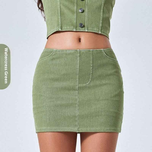 Falda de Yoga Alta de Jean en Nuevos Colores para Primavera y Verano