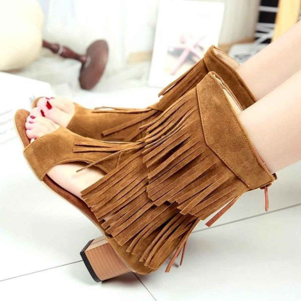 Botas de mujer verano diseño agujeros - Botas de boca hueca para el verano