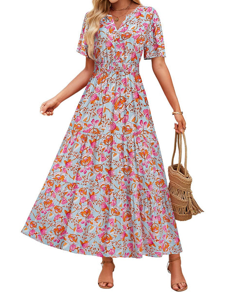 Vestido Maxi Floral de Verano - Casual y Elegante para el Verano - The Noble Style