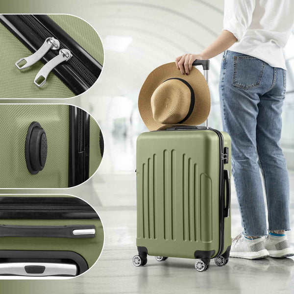 Maleta de rayas verticales: Elegancia y Funcionalidad 3 en 1 para Viajes