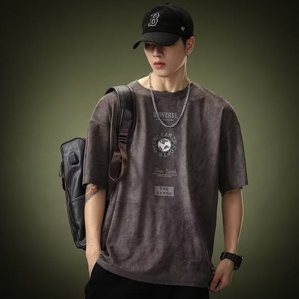 Camiseta de verano masculina estilo americano de manga corta de alta calidad - The Noble Style