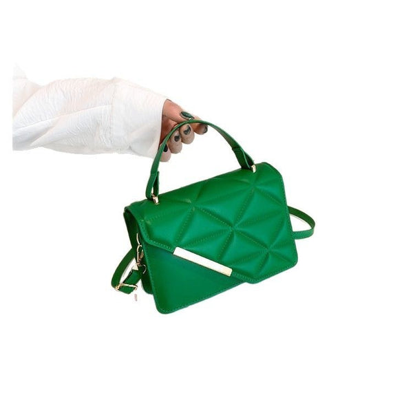 Bolso de un hombro moda simple en color sólido con diseño de diamantes - The Noble Style