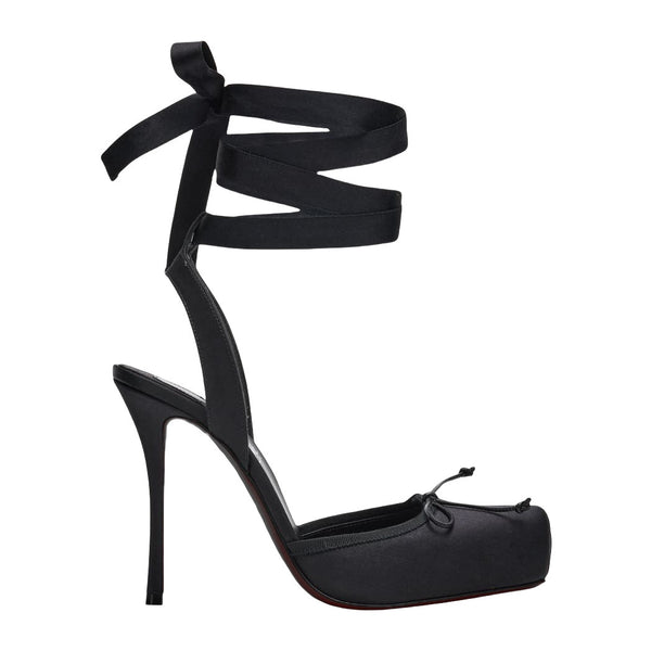 Sandalias de tacón alto con lazo Pig Nose Ballet Stilettos - The Noble Style