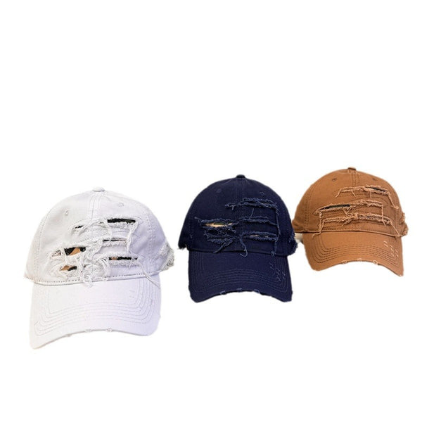 Gorra de béisbol vieja desgastada con diseño suave y roto - The Noble Style