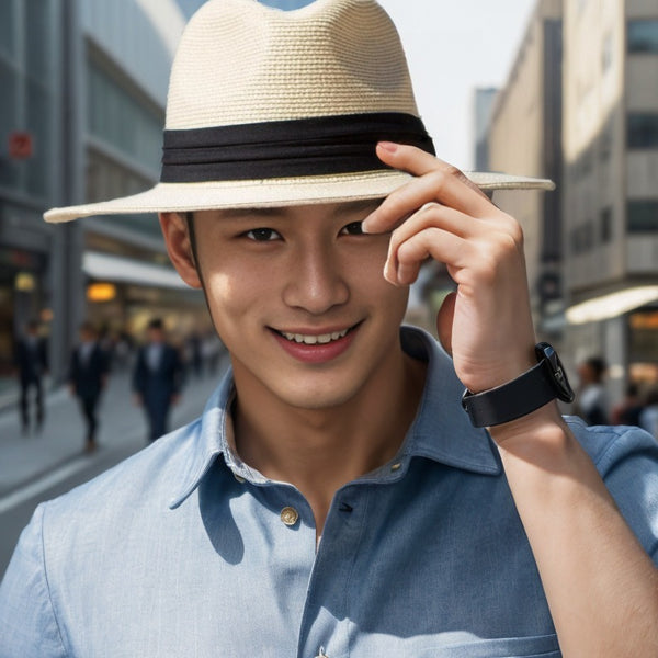 Sombrero de paja UV para hombre estilo europeo y americano - The Noble Style