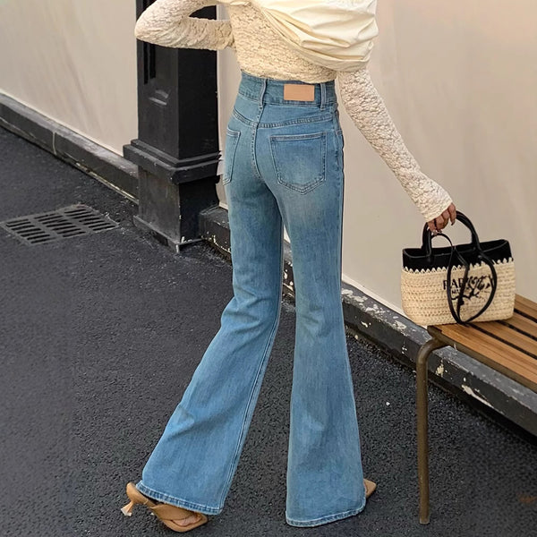 Pantalones de campana ajustados mujer de talle alto - Moda y comodidad - The Noble Style