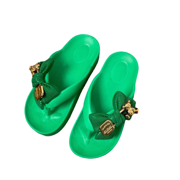 Zapatillas de Eva con mariposa y oso de suela gruesa desodorante para comodidad y estilo