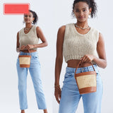 Bolso de ratán tejido a mano para mujeres - Nueva bolsa artesanal - The Noble Style
