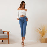 Denim elástico de talle alto mujer para el verano: slim y cómodo - The Noble Style