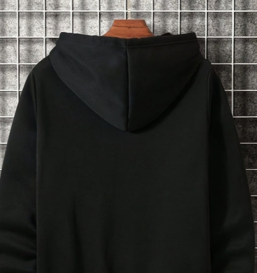 Sudadera con capucha geométrica para hombre con bolsa - Estilo casual - The Noble Style