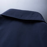 Abrigo casual delgado para hombres con cuello tipo solapa para la mediana edad - The Noble Style