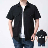 Camisa rápida transpirable al aire libre, corta y de secado rápido