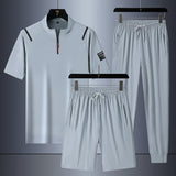 Traje de hombre de seda fría de tres piezas y secado rápido - The Noble Style