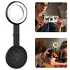 Magnetic Selfie Light - Magsafe Compatible LED Phone Light Included Sticky Ring 6 Lighting Modes Fill Light for Photos TikTok Zoom Live Streaming Vlogging Video Conference (Black)