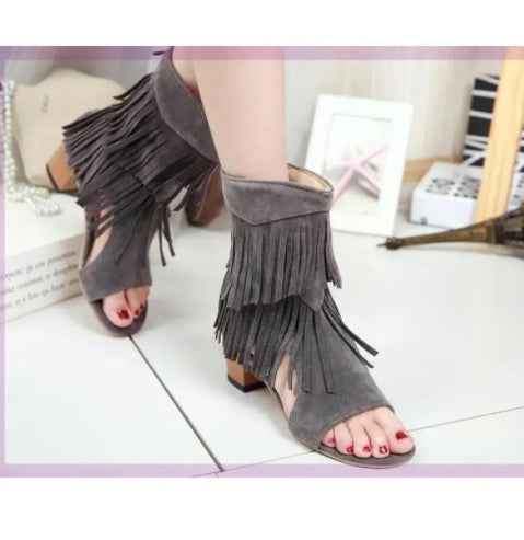 Botas de mujer verano diseño agujeros - Botas de boca hueca para el verano