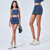 Falda de Yoga Alta de Jean en Nuevos Colores para Primavera y Verano