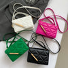 Bolso de un hombro moda simple en color sólido con diseño de diamantes - The Noble Style