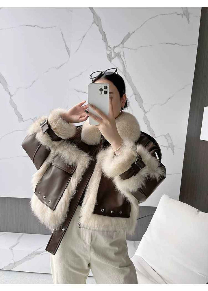 Abrigo de cuero zorro: estilo y elegancia garantizados