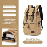 Mochila de lona retro para hombres pequeña