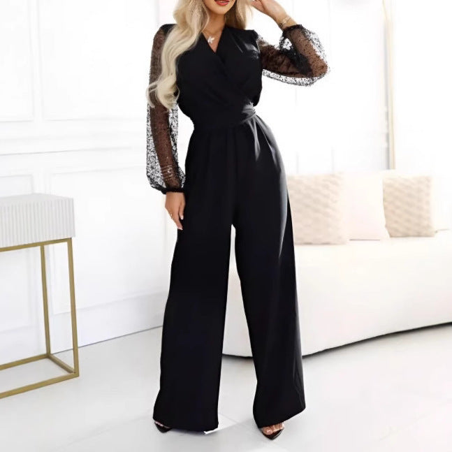 Conjunto Casual Mujer Lentejuelas: Pantalones de Pierna Ancha y Top Brillante - The Noble Style
