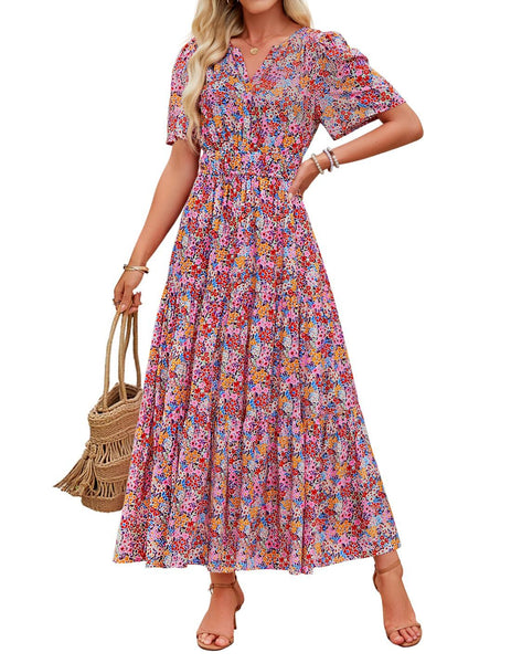 Vestido Maxi Floral de Verano - Casual y Elegante para el Verano - The Noble Style