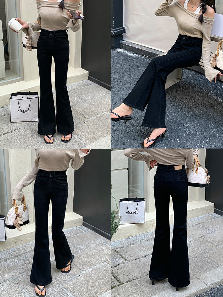 Pantalones de campana ajustados mujer de talle alto - Moda y comodidad - The Noble Style