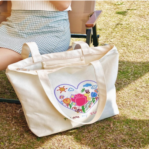 Bolsa de tela grande capacidad con diseño pequeño y moderno - The Noble Style