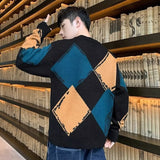 Suéter grueso de hombre casual de otoño e invierno con cuello redondo y estilo trendy - The Noble Style