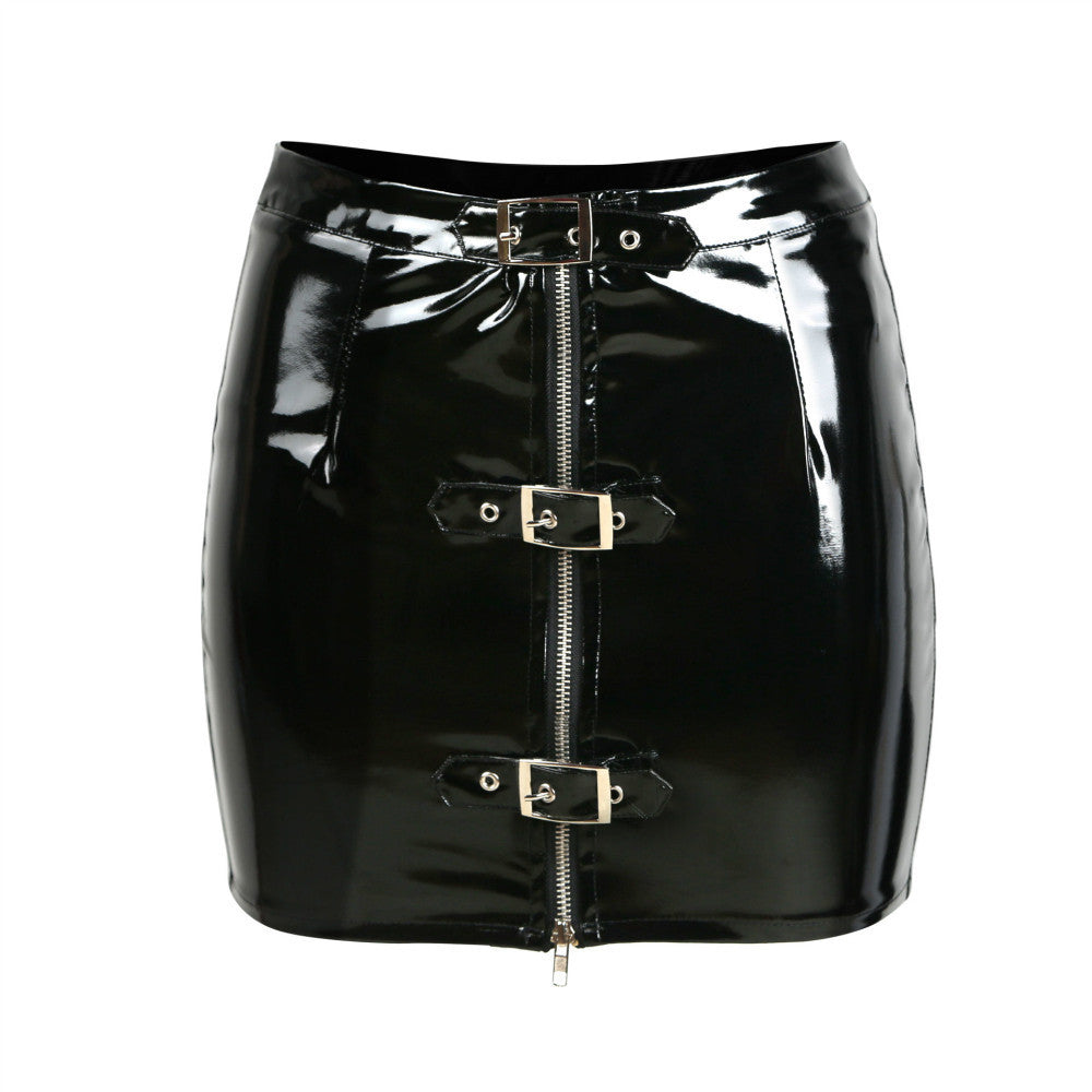 Falda Corta de Cuero Sintético Ajustada Mujer para un Look Sexy y Moderno - The Noble Style