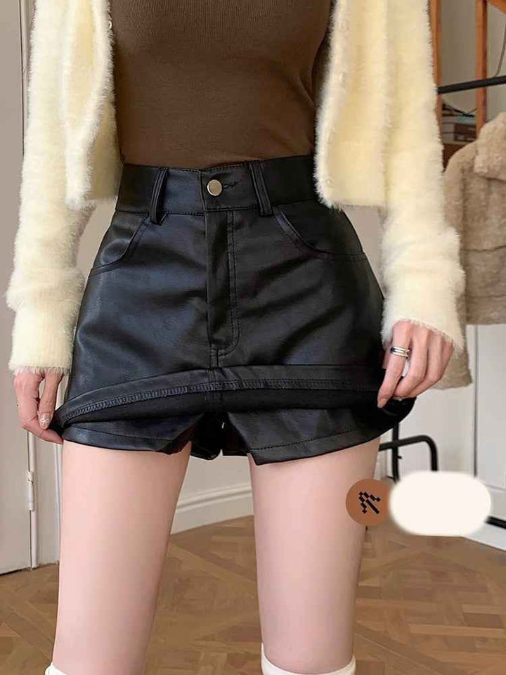 Falda corta de mujer alta para moda de otoño e invierno