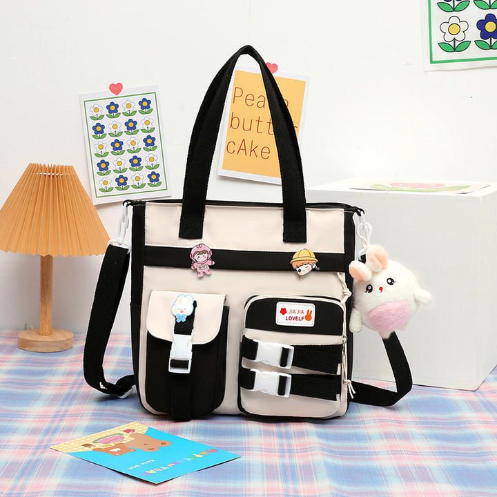 Bolsa de arte escolar un hombro para estudiantes de primaria, mochila de estudio para niños y niñas. - The Noble Style