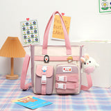 Bolsa de arte escolar un hombro para estudiantes de primaria, mochila de estudio para niños y niñas. - The Noble Style