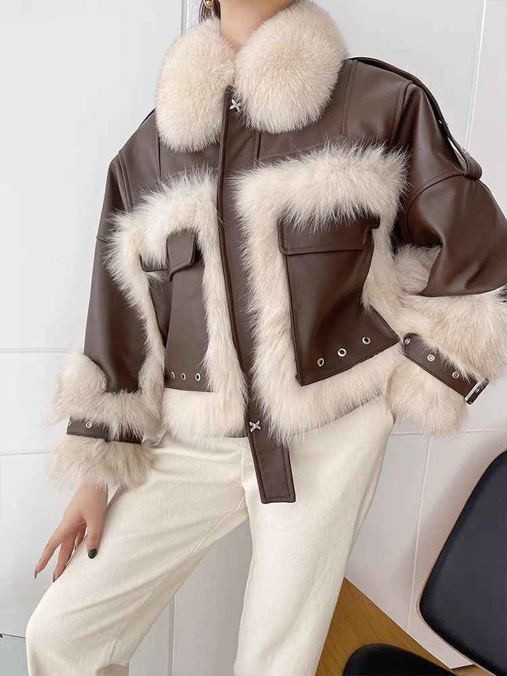 Abrigo de cuero zorro: estilo y elegancia garantizados