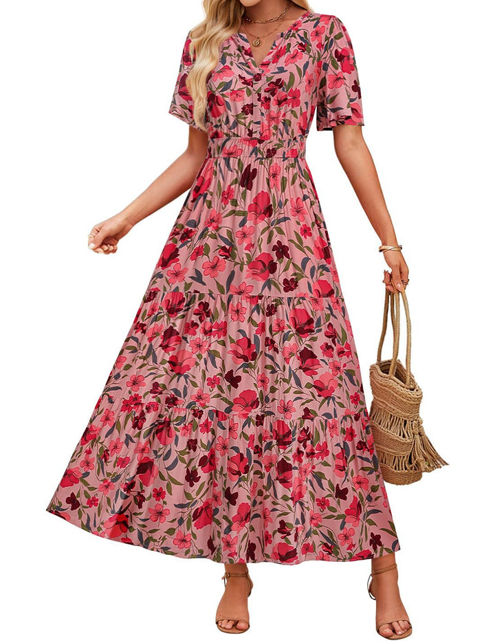 Vestido Maxi Floral de Verano - Casual y Elegante para el Verano