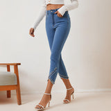 Denim elástico de talle alto mujer para el verano: slim y cómodo - The Noble Style