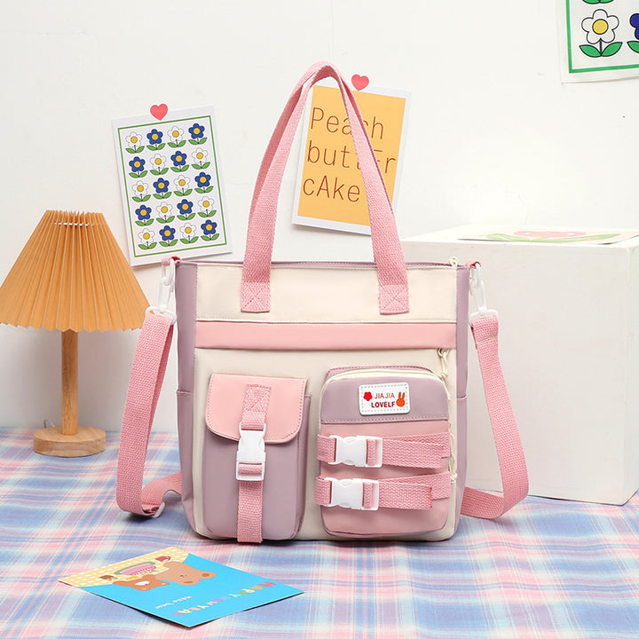 Bolsa de arte escolar un hombro para estudiantes de primaria, mochila de estudio para niños y niñas. - The Noble Style
