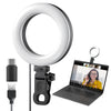 Meyin Ring Light Clip on Laptop Monitor Webcam Light 10 Brightness Level Video Conference Lighting for Remote Working/Zoom Calls/Self Broadcasting/Live Streaming/Video Recording/TikTok