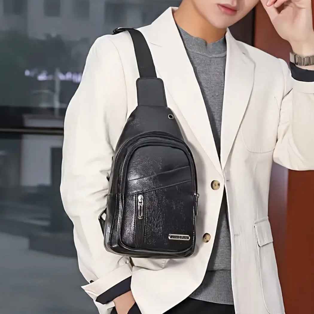 Bolso bandolera impermeable hombre, bolso masculino de moda, multibolsillos, casual y de negocios