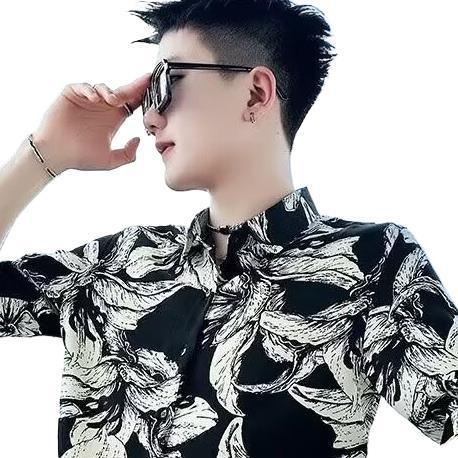 Camisa impresa de verano para hombre, de alta calidad, de manga corta, estilo Ins Ruoshuai - The Noble Style