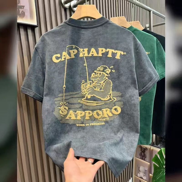 Camiseta de verano masculina estilo americano de manga corta de alta calidad - The Noble Style