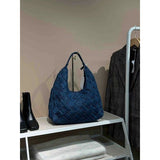 Bolso de mezclilla retro grande de capacidad casual y amplia - The Noble Style