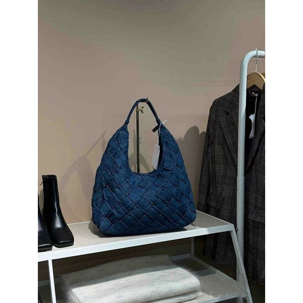 Bolso de mezclilla retro grande de capacidad casual y amplia - The Noble Style