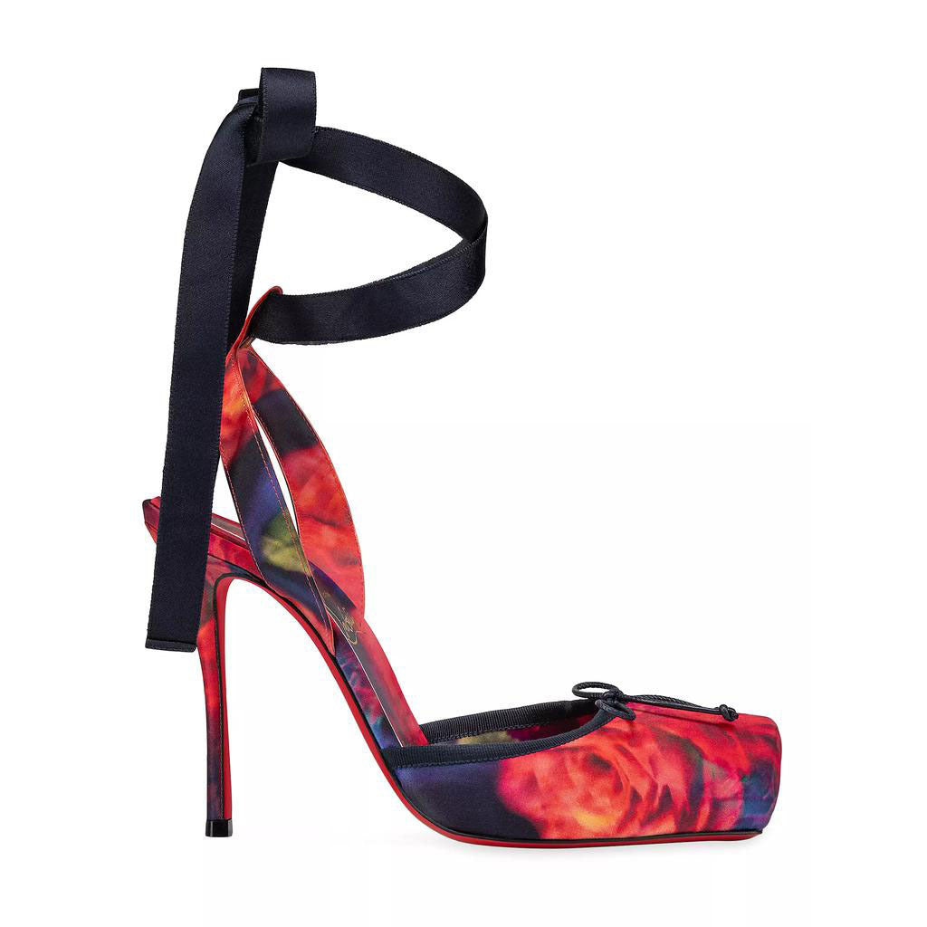 Sandalias de tacón alto con lazo Pig Nose Ballet Stilettos - The Noble Style
