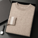 Suéter de cachemira para hombre de ocio con cuello redondo y pantalones a juego - The Noble Style