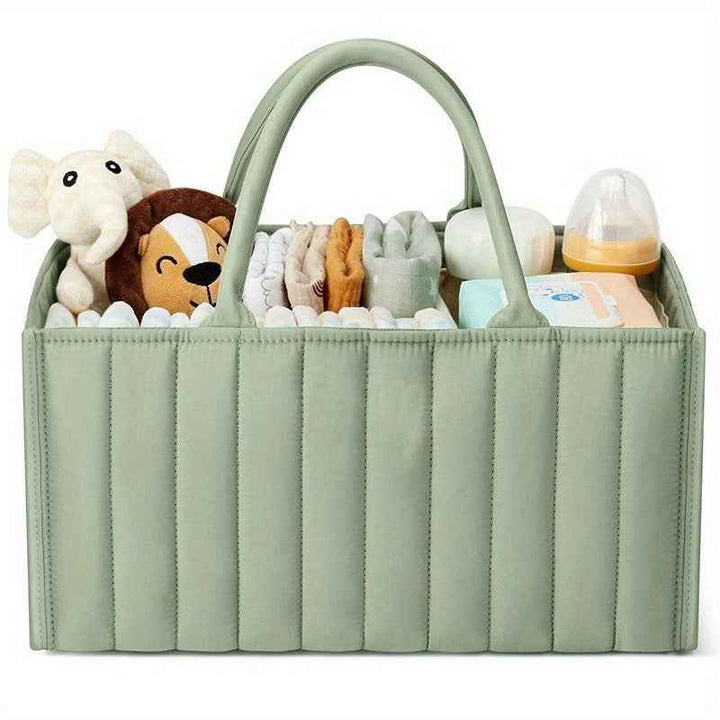 Bolsa de maternidad organizadora con compartimento desmontable y vestido blanco para almacenamiento de pañales de bebé