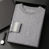 Suéter de cachemira para hombre de ocio con cuello redondo y pantalones a juego - The Noble Style