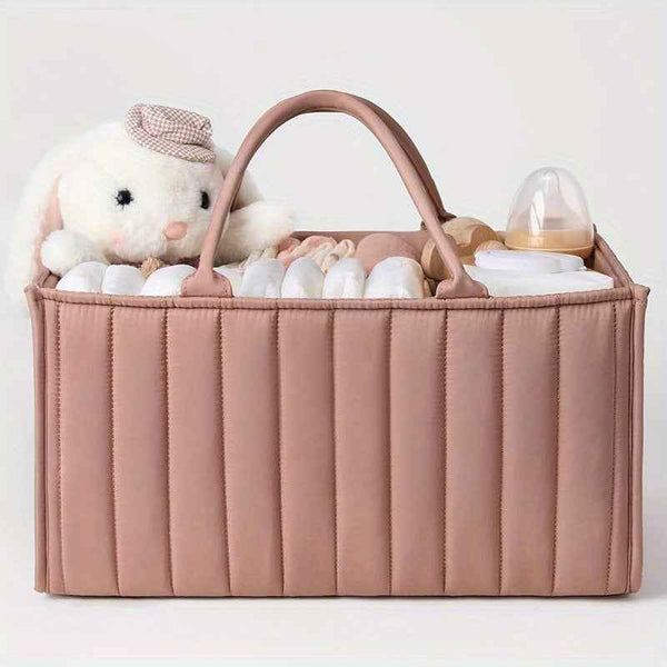 Bolsa de maternidad organizadora con compartimento desmontable y vestido blanco para almacenamiento de pañales de bebé