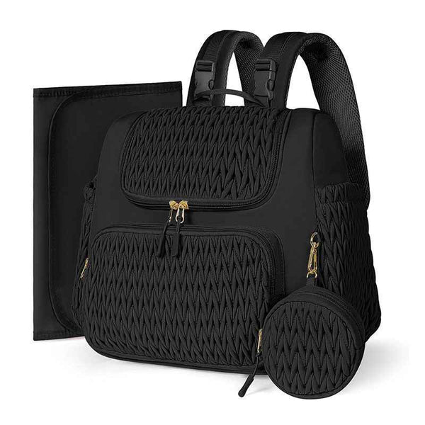 Mochila de pañales multifuncional: Nueva mochila de pañales acolchada y multifuncional